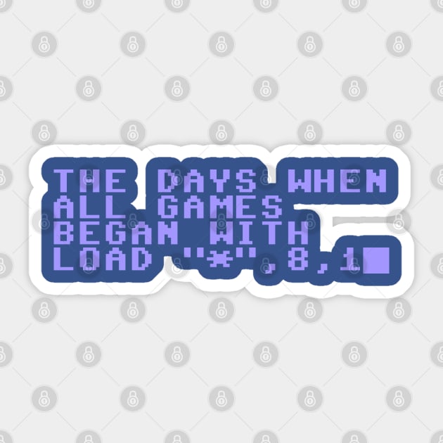 Commodore C64 - Patient Loading Days Sticker by retrochris